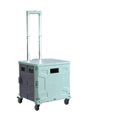 品質  Modern AU CAT Folding Trolley Grocery Serving Cart Rolling Portable Shopping Cart with 4 Wheels Luggage Rotating Mobile Travel 工場